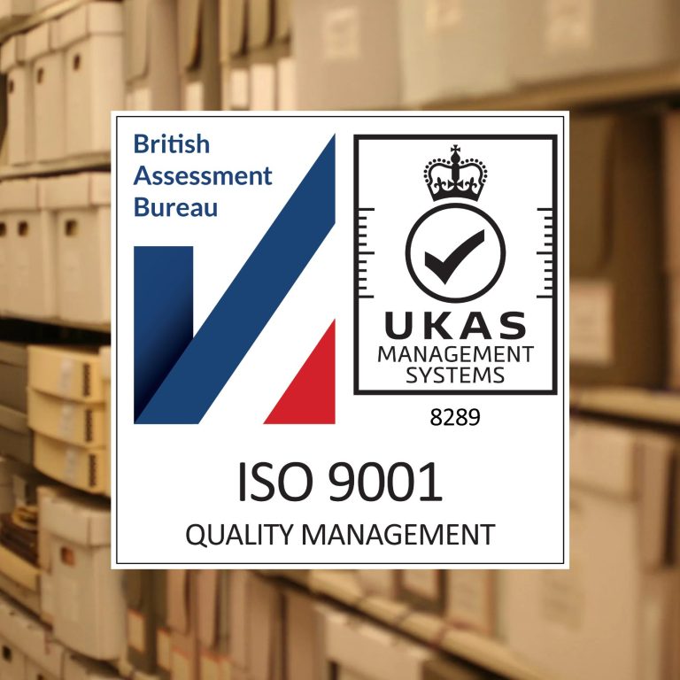 iso 9001 ukas logo with boxes in the background iso 9001 ukas logo with boxes in the background